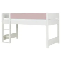 Best Argos Halvhøjseng med sengehest i Dusty Rose Børn Børnemøbler|Juniorsenge