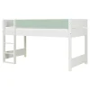 Argos Halvhøjseng med sengehest i Light Green Børn Børnemøbler|Juniorsenge