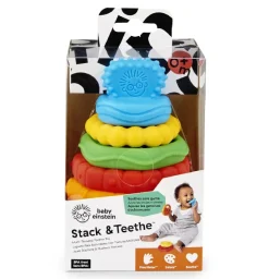 New Stack & Teethe multi - tekstur legesæt med bideringe Aktivitetslegetøj|Bideringe