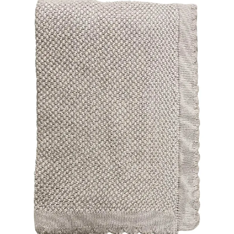 Sale Baby plaid - bomuld strikket Imp. 457 - beige Børn Tæpper &Amp; Svøb|Tekstiler