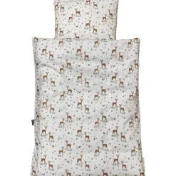 Sale Baby sengelinned - dess. 1253 koral farvet bambi og blomster Børn Sengetøj