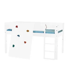 Hot Borr Halvhøjseng med klatrevæg Børn Børnemøbler|Juniorsenge