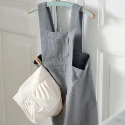 Online Børneforklæde m/kokkehue elephant grey/classic white Træmad