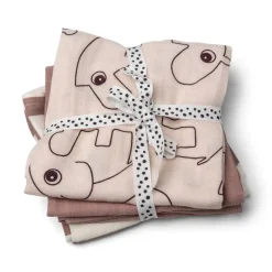 Best Burp cloth 3 - pack - GOTS - Deer friends Powder Stofbleer