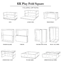 Online Play Fold - Square - Flere Farver Børn Børnemøbler|Dyner &Amp; Puder