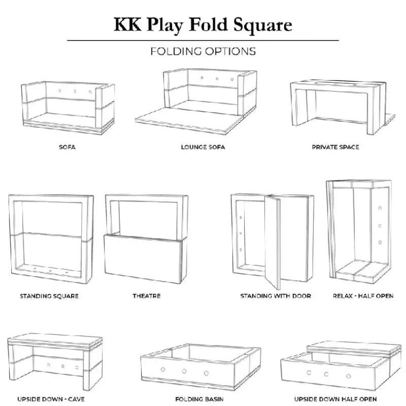 Online Play Fold - Square - Flere Farver Børn Børnemøbler|Dyner &Amp; Puder