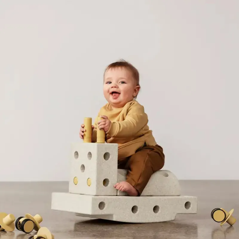 Curiosity Set Sand Grey / Honey Yellow Aktivitetslegetøj