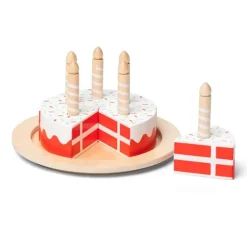 Online FØDSELSDAGSKAGE - DK FLAG Trælegetøj|Træmad