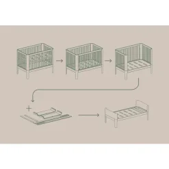 Clearance Nova Forlængersæt til junior seng 150x70cm Oak Børn Juniorsenge