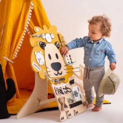 Best Aktivitetstavle Løve til gulv Trælegetøj|Kreativitet