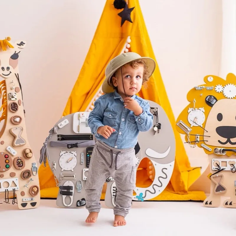 Best Aktivitetstavle Løve til gulv Trælegetøj|Kreativitet