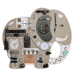 Outlet Aktivitetstavle Elefant til væg Trælegetøj|Aktivitetslegetøj