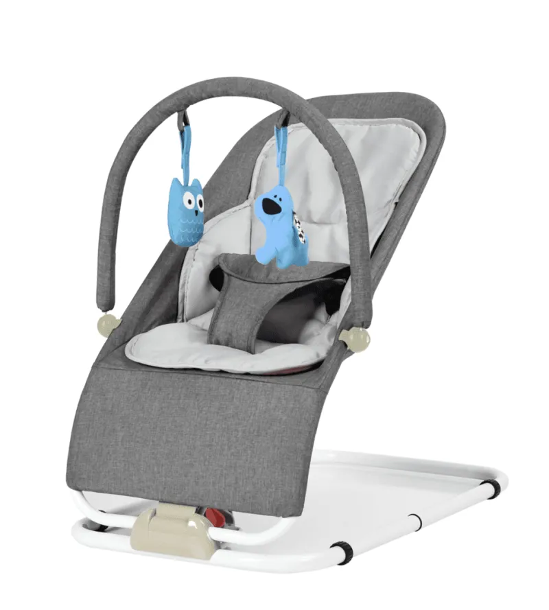 Outlet Grey Baby Bouncer Comfortable 0-9 kg. Børn Skråstole