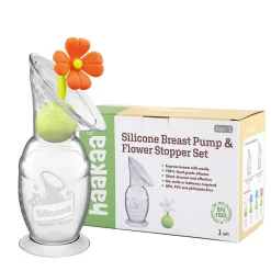 Best Brystpumpe 100ml med blomsterstopper (Orange) Brystpumper