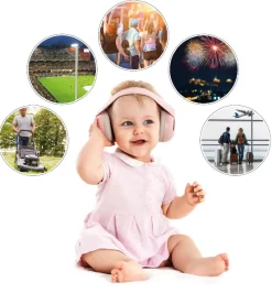 Clearance Høreværn til Baby - Lyserød Høreværn