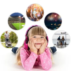 Discount Høreværn til Børn - Lyserød Høreværn