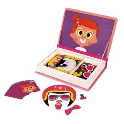 Girl’s Crazy Faces Magnetibook Aktivitetslegetøj|Kreativitet