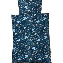 Discount Junior sengelinned - dess. 1220 mellemblå havliv Børn Sengetøj