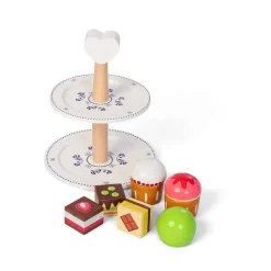Kageopsats - Royal med 6 kager Trælegetøj|Træmad