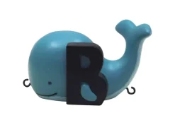 Outlet B bogstav med blåhval til navnetog Bogstaver