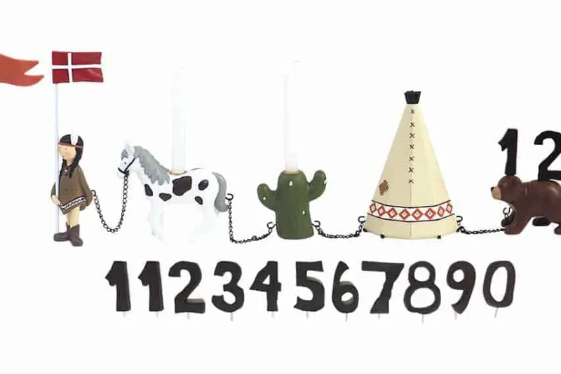 New Fødselsdagstog indianerpige m. 11 tal Børn Interiør|Interiør