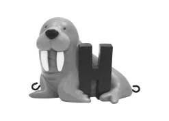 Clearance H bogstav med hvalros til navnetog Bogstaver