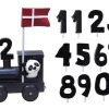 Clearance Lokomotiv til navnetog - 11 tal og flag Børn Interiør|Interiør