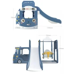 Outlet aktivitets lastbil med rutsjebane og gynge Udeleg