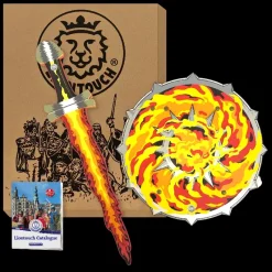 Flamme gavesæt med sværd og skjold Udklædning