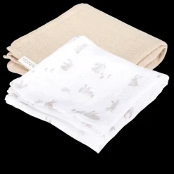 Online - Stofbleer 70x70 muslin - Baby Bunny / Beige Stofbleer