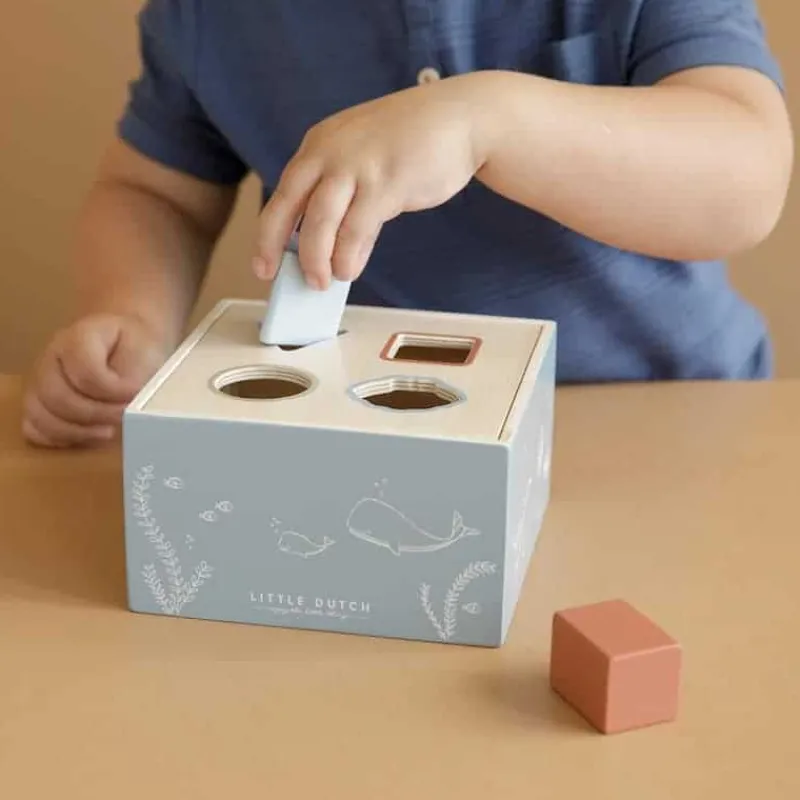 Sale Puttekasse - Blå Trælegetøj|Aktivitetslegetøj