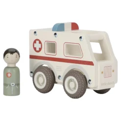 Clearance Træfigur - Ambulance Trælegetøj