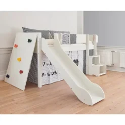 Best Loke Halvhøjseng med rutsjebane Børn Børnemøbler|Juniorsenge