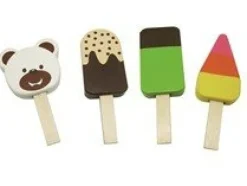 New Ispinde - 4 Stk. Trælegetøj|Træmad