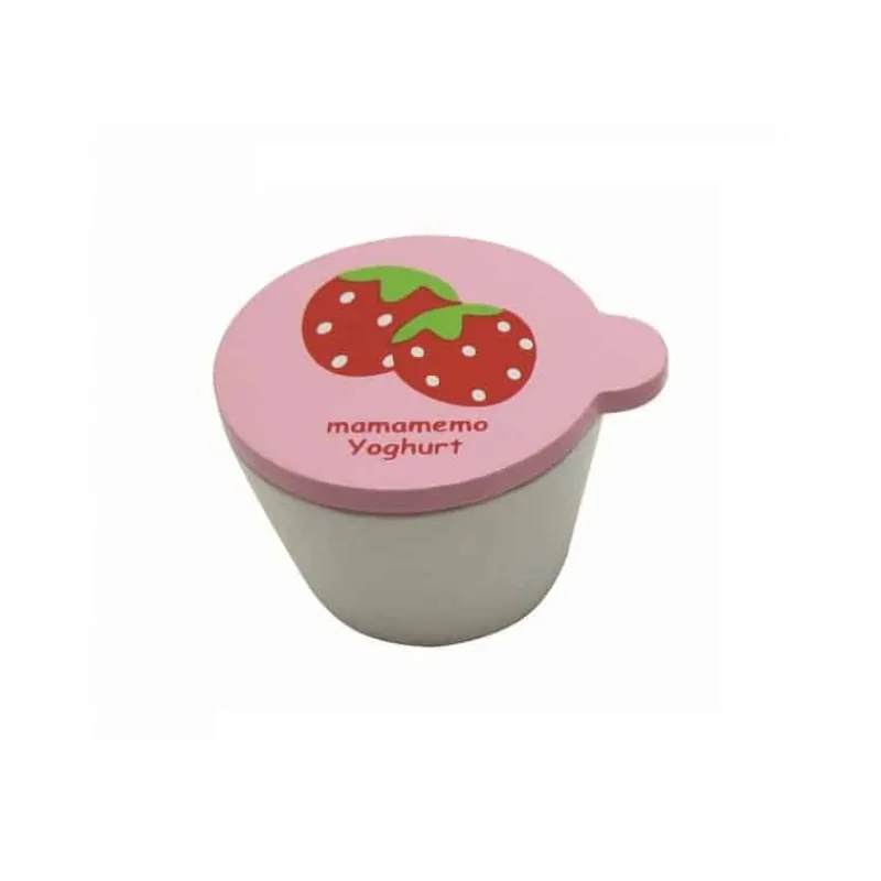 Discount Lille Yoghurt Jordbær Trælegetøj|Træmad