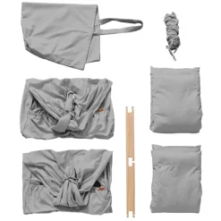 Clearance Basic tvillinge slyngevugge økologisk bomuld - grå Børn Slyngevugger|Slyngevugger