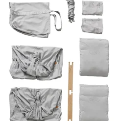 Online Premium tvillinge slyngevugge økologisk bomuld - grå Børn Slyngevugger|Slyngevugger