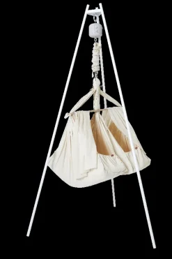 Premium tvillinge slyngevugge økologisk bomuld - beige Børn Slyngevugger|Slyngevugger