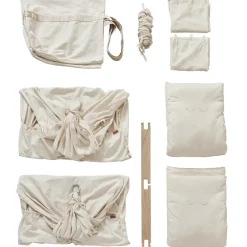 Premium tvillinge slyngevugge økologisk bomuld - beige Børn Slyngevugger|Slyngevugger