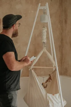 Clearance Premium vuggestativ - hvid Børn Vugger|Slyngevugger