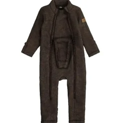 Clearance Ulddragt - Dark Brown Melange - Str. 56-98 Uld|Uld