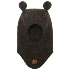 Uldhue m. Ører - Dark Brown Melange Huer