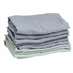 Online stofble økologisk grøn - grå 6 - pak Stofbleer