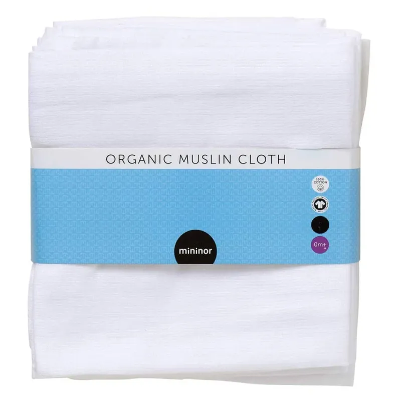 Clearance stofble økologisk hvid 8 - pak Stofbleer