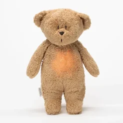 Sale økologisk brummende bjørn m. Lampe - cappuccino natur Børn Bamser|Lys &Amp; Lamper