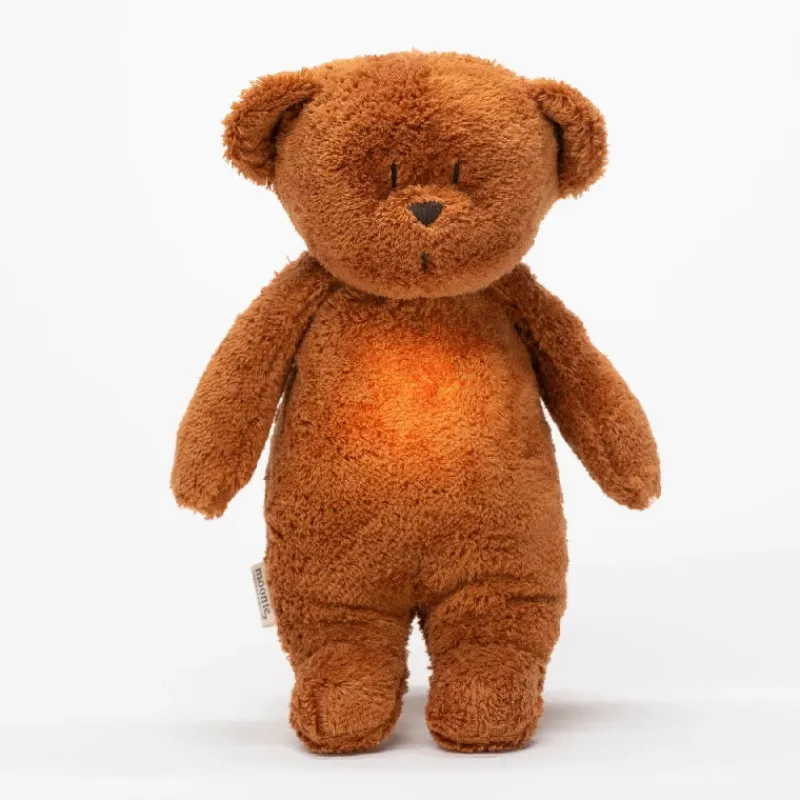 New økologisk brummende bjørn m. Lampe - caramel natur Børn Bamser|Lys &Amp; Lamper