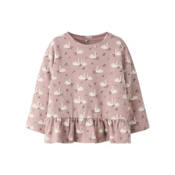 Best Langærmet top med svane print, str. 92-116 Tøj