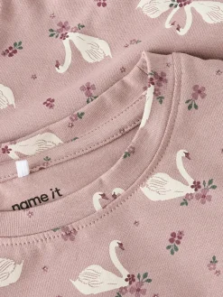 Best Langærmet top med svane print, str. 92-116 Tøj