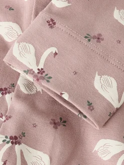 New Leggins med svane print, str. 56-92 Tøj