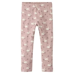 Outlet Leggins med svane print, str. 92-116 Tøj